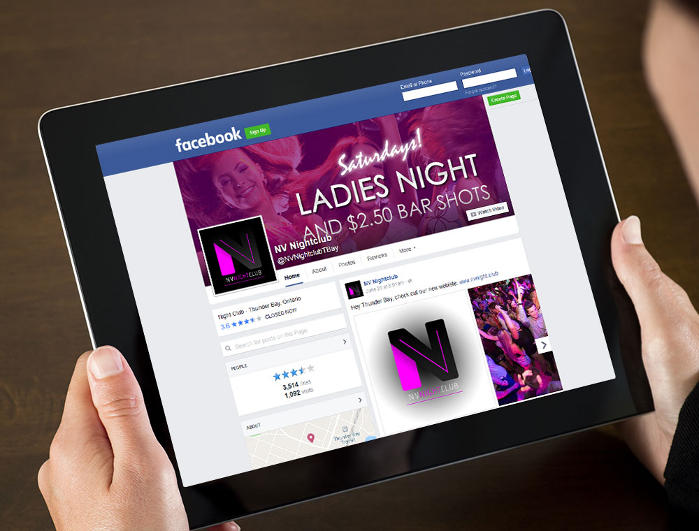 NV Nightclub Facebook Page Branding