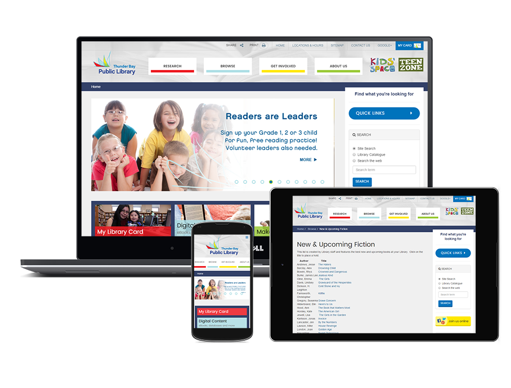 TBPL responsive website on multiple screens